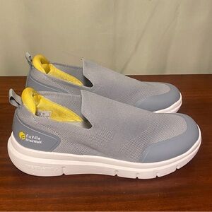 FitVille BriskWalk Recovery Power Arch & Heel Support Gray Walking Shoes 10.5W
